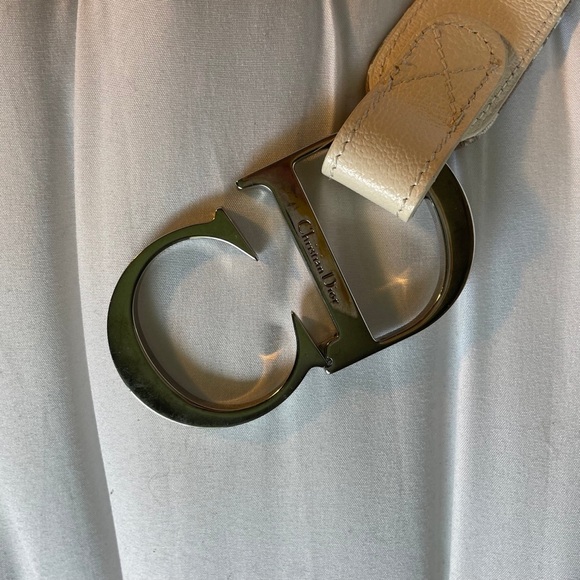 Christian Dior by John Galliano S/S 2005 Floral Trotter Silver CD Leather Belt - Picture 9 of 10